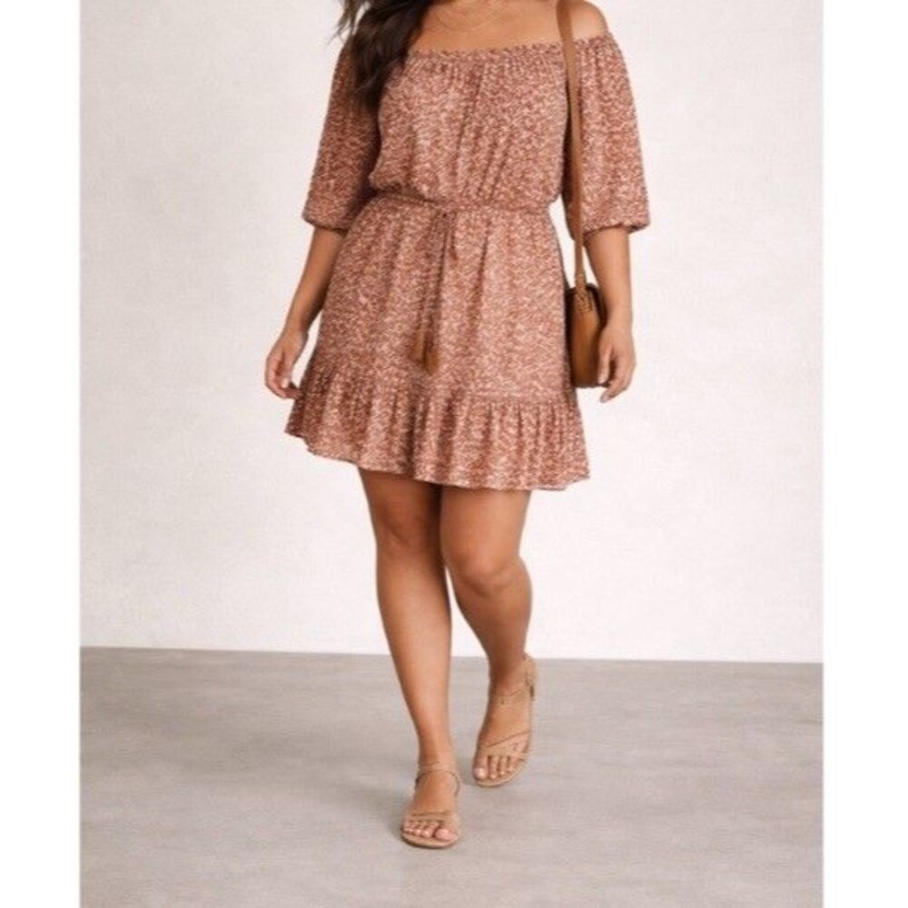 Gentle Fawn Stella Dusty Pink Patterned Dress Boho Peasant Cottage Core Western